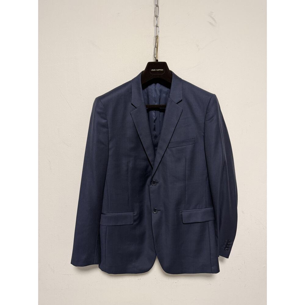 Theory Blazer Mens 42 Regular Blue Wool Two Button Notch Lapel Suit Jacket